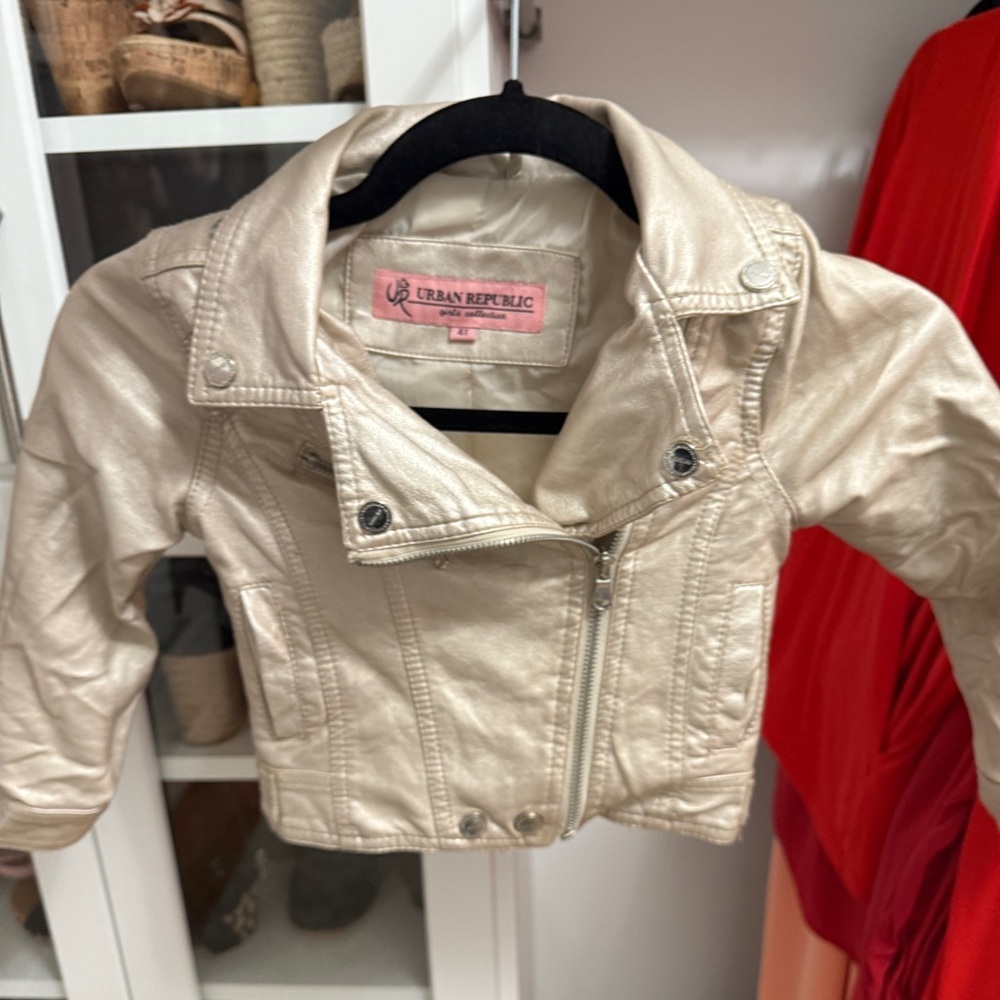Urban Republic Kid’s Metallic Leather Jacket